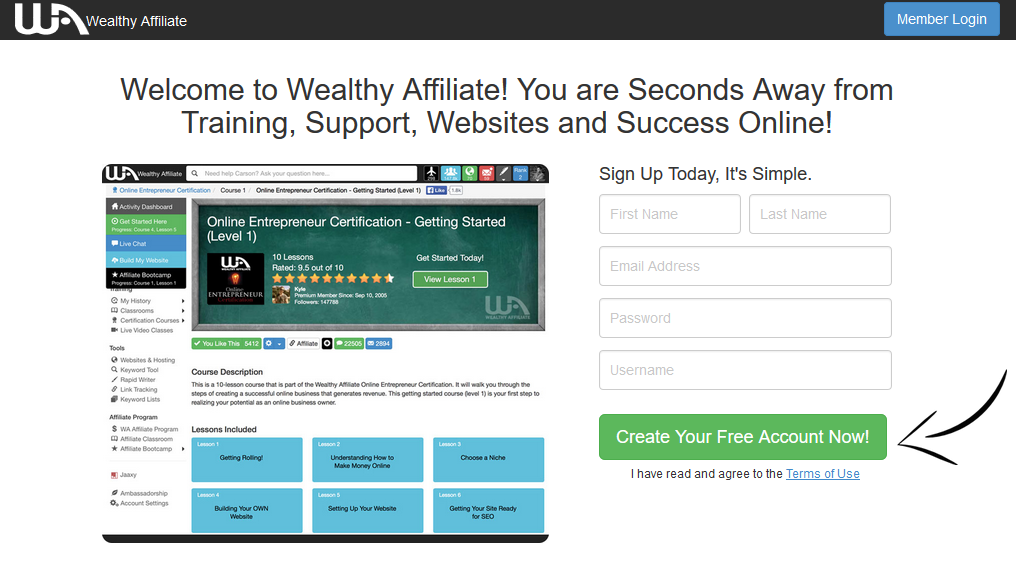 Making money online_sign up
